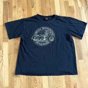 Social Distance Machine motorcycle t-shirt Black‎ XL Mens Hunt's Hog Shop